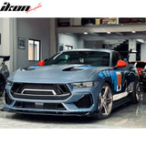 2024-2026 Ford Mustang GT Fog Light Cover Shelby Super Snake Style Gloss Black ABS Plastic Fog Lamp Decoration Bezel 2PC