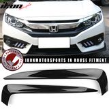 2016-2018Â Honda Civic Fog Lights Cover Eye Lid Trim Carbon Fiber Print