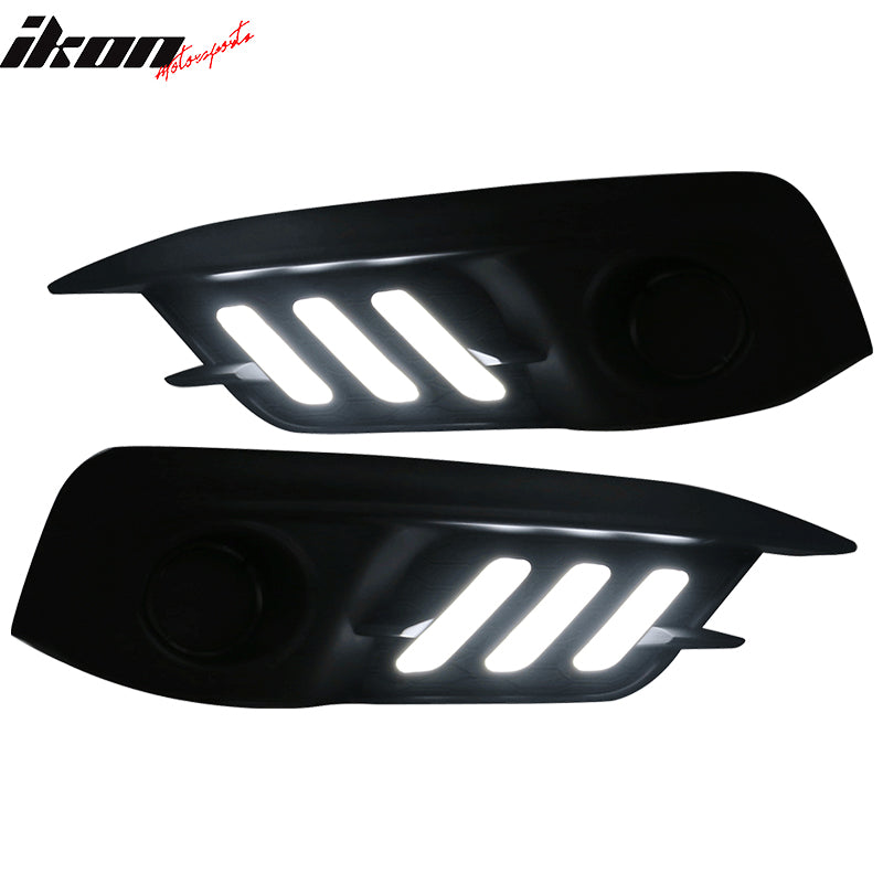 2016-2018Â Honda Civic LED Amber & White Fog light Bezels Cover 2DR 4DR