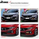 2017-2018Â Honda Civic DRL Fog Light Covers Yellow Signal