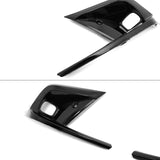 Fog Light Cover Bezels for Honda Civic 2022-2024 OE Style Gloss Black ABS