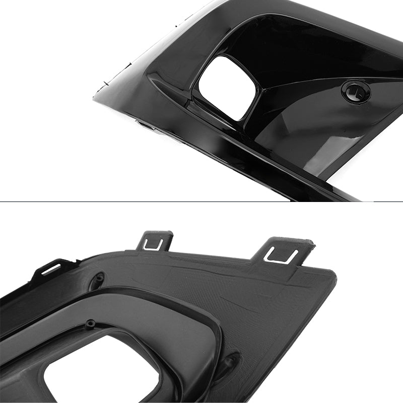 Fog Light Cover Bezels for Honda Civic 2022-2024 OE Style Gloss Black ABS