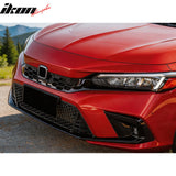 2022-2024 Honda Civic OE Style Fog Light Bezels Square Hole Covers Gloss Black