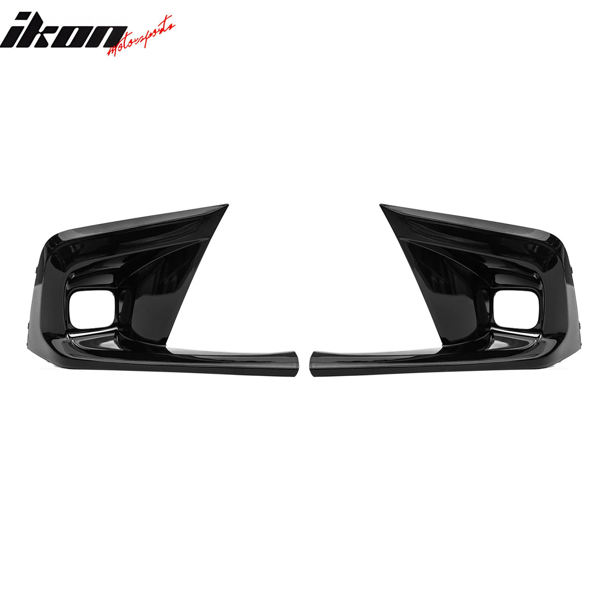 2022-2024 Honda Civic OE Style Fog Light Bezels Square Hole Covers Gloss Black