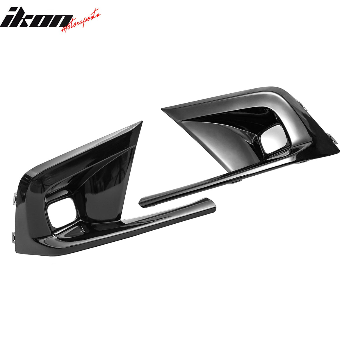 2022-2024 Honda Civic OE Style Fog Light Bezels Square Hole Covers Gloss Black