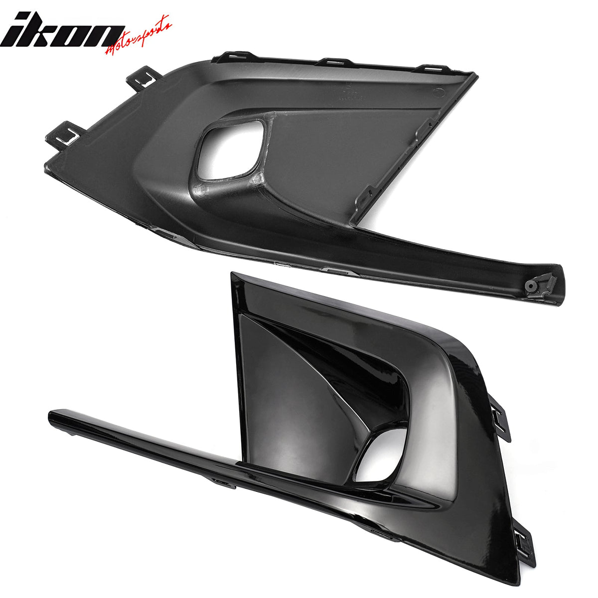2022-2024 Honda Civic OE Style Fog Light Bezels Square Hole Covers Gloss Black
