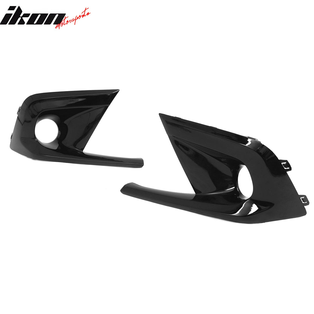 2022-2024 Honda Civic OE Style Fog Light Bezels Round Hole Covers Gloss Black