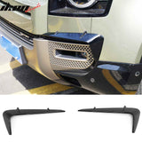 2020-2026 Land Rover Defender 90/110/130 Fog Light Bezel IKON Style Gloss Black ABS Plastic Fog Lamp Decoration Trim 2PC Cover