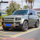 2020-2026 Land Rover Defender 90/110/130 Fog Light Bezel IKON Style Gloss Black ABS Plastic Fog Lamp Decoration Trim 2PC Cover