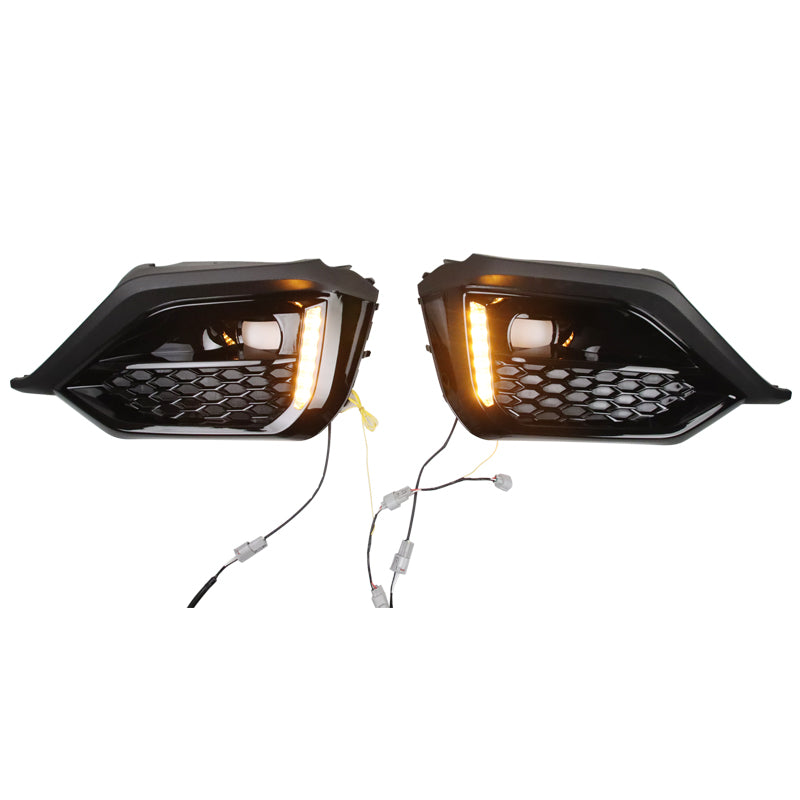 OE Fog Light Cover for Subaru WRX 2022-2026 W/LED Turn Signal White DRL PP