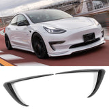 Fog Light Trims for Tesla Model 3 2017-2023 Gloss Black IKON Style ABS 2PC
