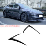 2025-2026 Tesla Model Y Juniper Fog Light Eyelid Trim Gloss Black Frame