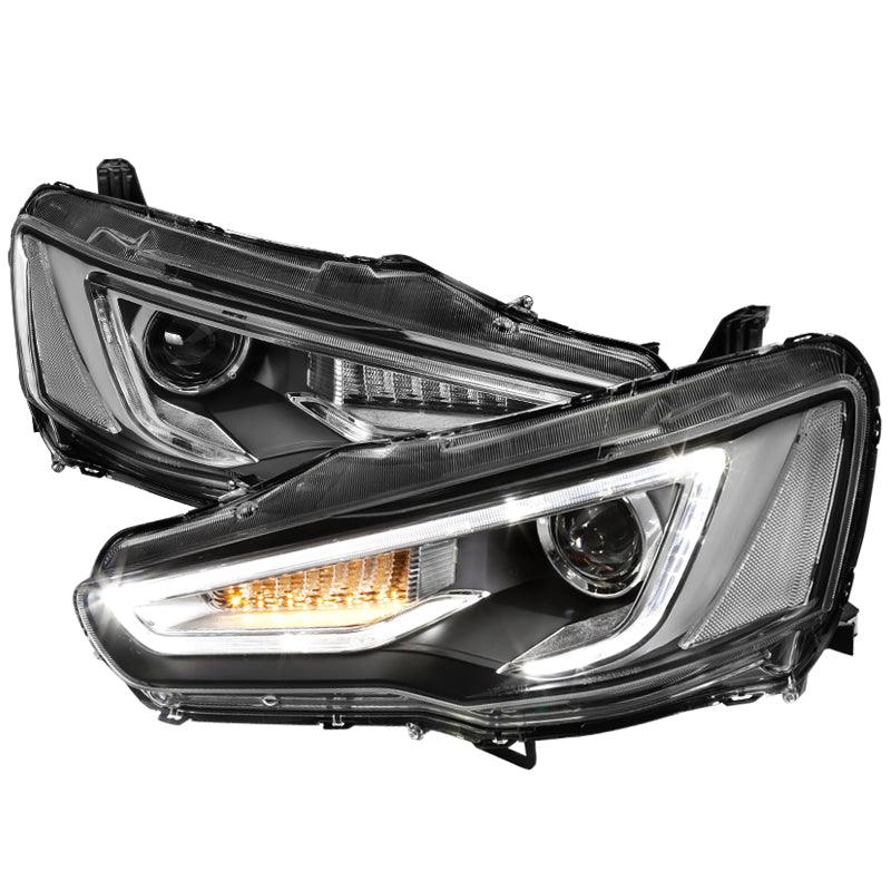 Spec-D Projector Headlights Mitsubishi Lancer & Lancer EVO X (2008-2017) Sequential LED Bar