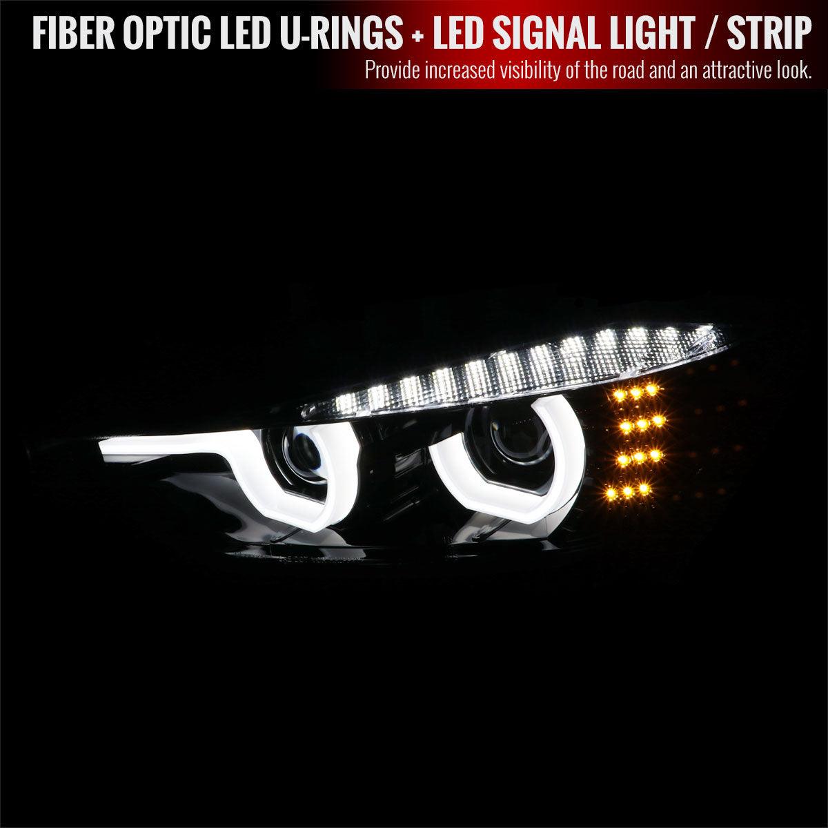 Spec-D Projector Headlights BMW 320i 328i 330i 335i 340i F30 (12-15) Halo LED - Black / Chrome / Tinted
