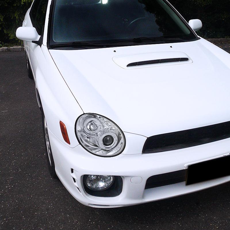 Spec-D Projector Headlights Subaru WRX (02-03) Dual Halo LED - Bug Eye Black or Chrome