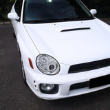 Spec-D Projector Headlights Subaru WRX (02-03) Dual Halo LED - Bug Eye Black or Chrome