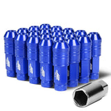 Universal Blue Aluminum Lug Nuts - 70MM Open End M12x1.5 20PC Set