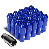 Universal Blue Aluminum Lug Nuts - 70MM Open End M12x1.5 20PC Set