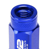 Universal Blue Aluminum Lug Nuts - 70MM Open End M12x1.5 20PC Set