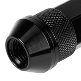 Aluminum Lug Nuts Open-End 70MM M12X1.25 20PCS w/ Adapter Black