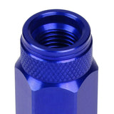 Aluminum Lug Nuts Open-End 70MM M12X1.25 20PCS with Adapter Blue