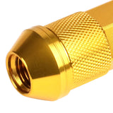Aluminum Open-End Lug Nuts 90MM M12X1.5 20PCS w/ Adapter Gold
