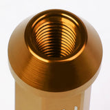 M12 X 1.5 Acorn Style Extended Lug Nuts - Aluminum Orange 20pc