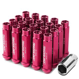 Aluminum Acorn Style Extended Lug Nuts M12x1.5 Pink 20pc Set