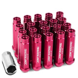 Aluminum Acorn Style Extended Lug Nuts M12x1.5 Pink 20pc Set