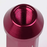 Aluminum Acorn Style Extended Lug Nuts M12x1.5 Pink 20pc Set