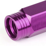 M12 x 1.5 Purple Extended Acorn Lug Nuts 90mm Tall - 20pc Set