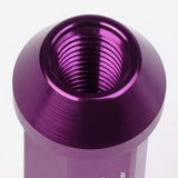 M12 x 1.5 Purple Extended Acorn Lug Nuts 90mm Tall - 20pc Set