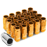 M12 x 1.25 Acorn Style Lug Nuts with Locks - Aluminum