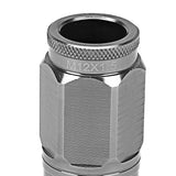 M12 x 1.5 Acorn Style Lug Nuts - Aluminum Gun Metal 16pc + 4 Locks
