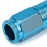 Aluminum Acorn Lug Nuts M12x1.5 50mm Light Blue 16pcs + 4 Locks
