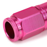 Acorn Style Aluminum Lug Nuts M12x1.5 50mm Pink 16pc + 4 Locks