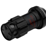 M12 x 1.25 Aluminum Lug Nuts 16pc + 4 Locks Black Closed End