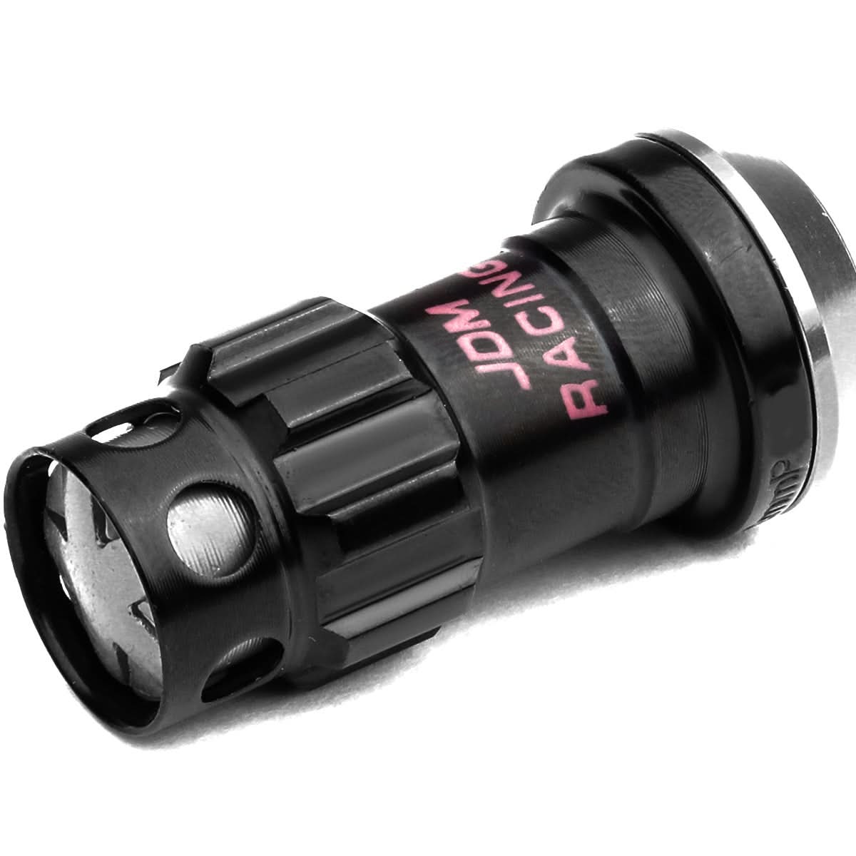 M12 x 1.25 Aluminum Lug Nuts Lock Set 16 Pcs + 4 Locks Black/Silver
