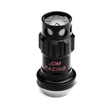 M12 x 1.25 Aluminum Lug Nuts Lock Set 16 Pcs + 4 Locks Black/Silver
