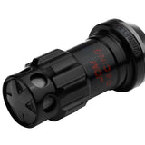 M12 x 1.5 Aluminum Lug Nuts with Locks 16pc Set - Black