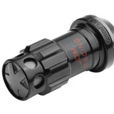 Aluminum Lug Nuts M12x1.5 Lock Style 16pcs + 4 Locks Black