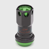 M12 x 1.5 Aluminum Lug Nuts Set Lock Nut Style 16pcs Black Green