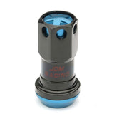 M12 x 1.5 Aluminum Lug Nuts with Locks 16pc Set Black Blue