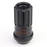 Steel Lug Nuts M12 x 1.25 Extended Open End 16pcs + 4 Locks Black