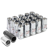 Steel Lug Nuts M12x1.5 Acorn Grooved Shank Extended Chrome 16+4 Lock