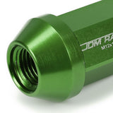 M12 x 1.25 Aluminum Acorn Lug Nuts 35mm Short Closed End Green 20pc