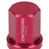 M12 x 1.25 Acorn Style Lug Nuts - 20pc Set Pink Aluminum