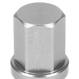 M12 x 1.25 Aluminum Acorn Lug Nuts 35mm Short Closed End 20pc Silver