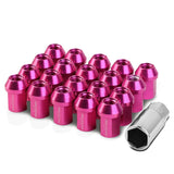 M12 x 1.5 Acorn Style Aluminum Lug Nuts - 35mm Pink 20pc Set
