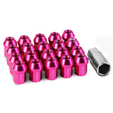 M12 x 1.5 Acorn Style Aluminum Lug Nuts - 35mm Pink 20pc Set